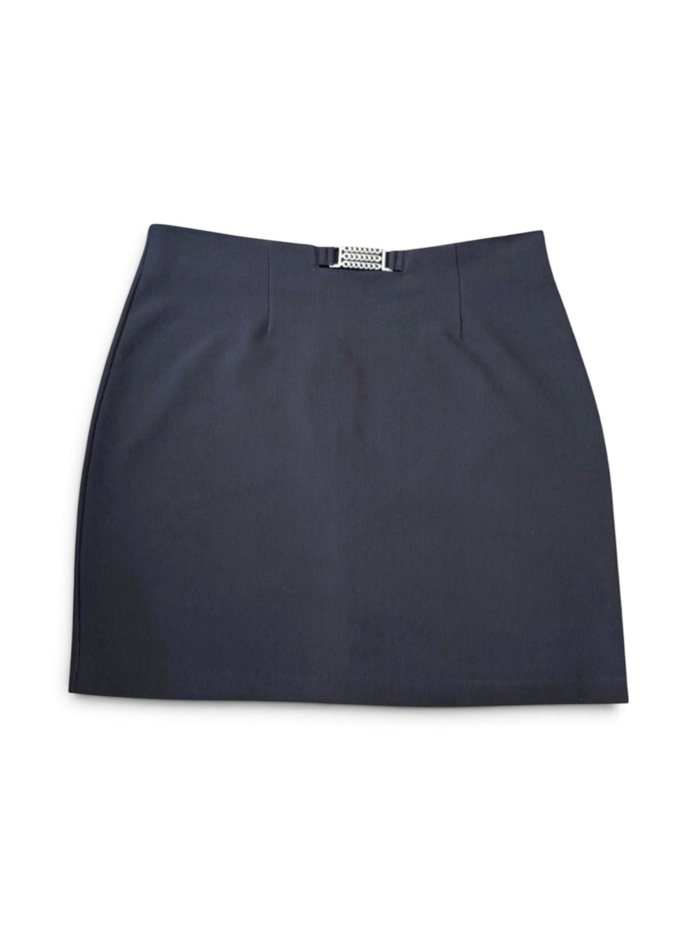 Y2K Ribbed Black Cut-Out Mini Skirt